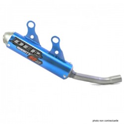 Silencieux DEP SHORTY YAMAHA 125 YZ Bleu Année:2022 à 2025