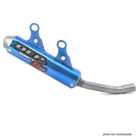 Silencieux DEP SHORTY YAMAHA 125 YZ Bleu Année:2022 à 2025