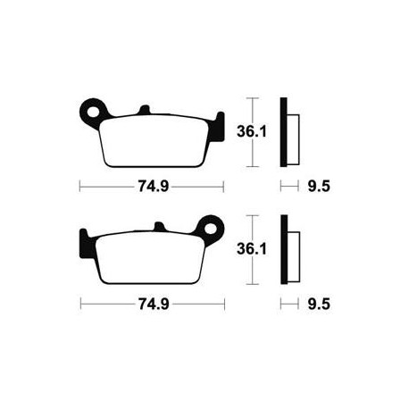 Plaquettes de frein avant ou arrière TECNIUM GAS-GAS 450 EC-F 