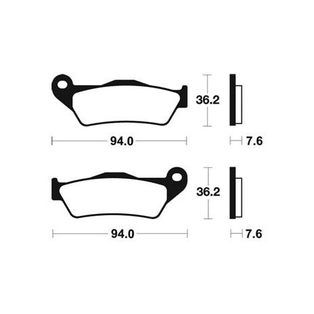 Plaquettes de frein avant ou arrière TECNIUM GAS-GAS 200-250-300 EC 