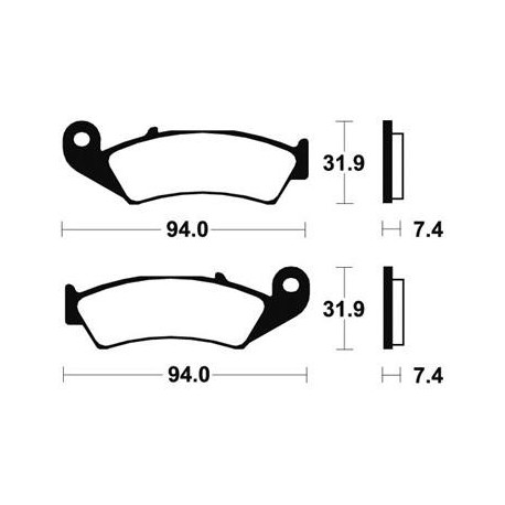 Plaquettes de frein avant ou arrière TECNIUM HONDA 250 XR-R 