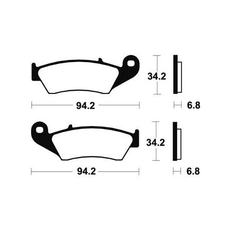 Plaquettes de frein avant ou arrière TECNIUM HONDA 250-450 CRF-R 