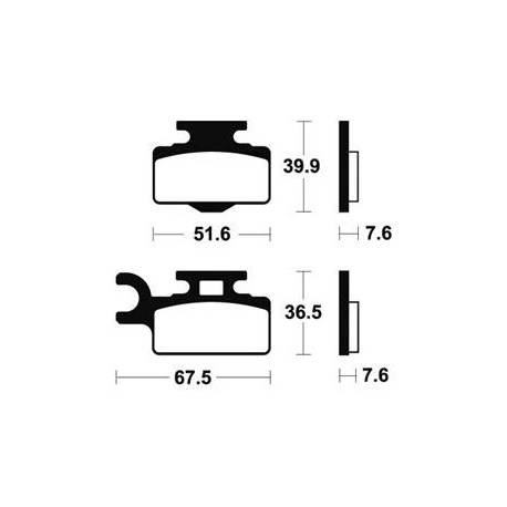 Plaquettes de frein avant ou arrière TECNIUM KAWASAKI 65 KX 