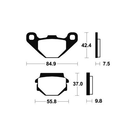 Plaquettes de frein avant ou arrière TECNIUM KAWASAKI 200 KDX 