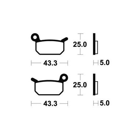 Plaquettes de frein avant ou arrière TECNIUM KTM 50 SX 