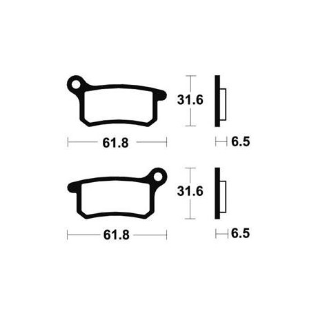 Plaquettes de frein avant ou arrière TECNIUM KTM 65 SX 