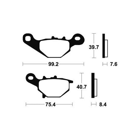 Plaquettes de frein avant ou arrière TECNIUM SUZUKI 85 RM