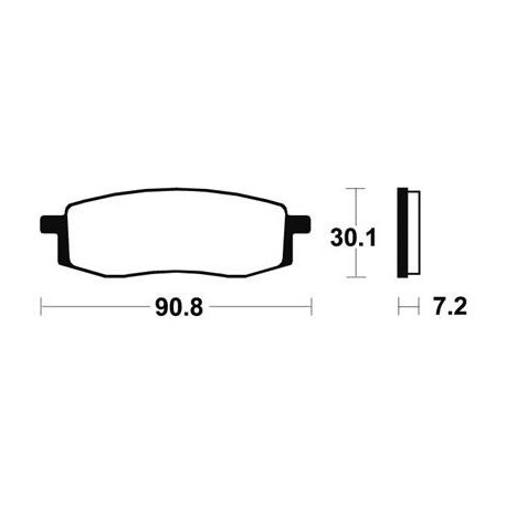 Plaquettes ou Machoires de frein avant ou arrière TECNIUM YAMAHA 200 IT 