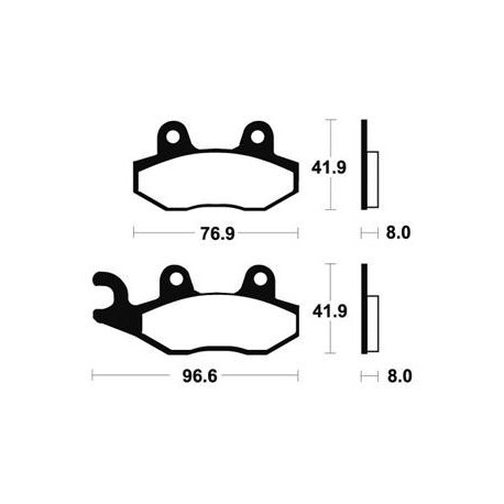 Plaquettes de frein avant ou arrière TECNIUM YAMAHA 200 WR 
