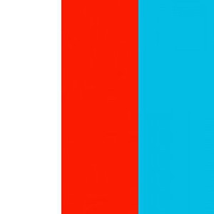 Blanc / Rouge / Bleu clair